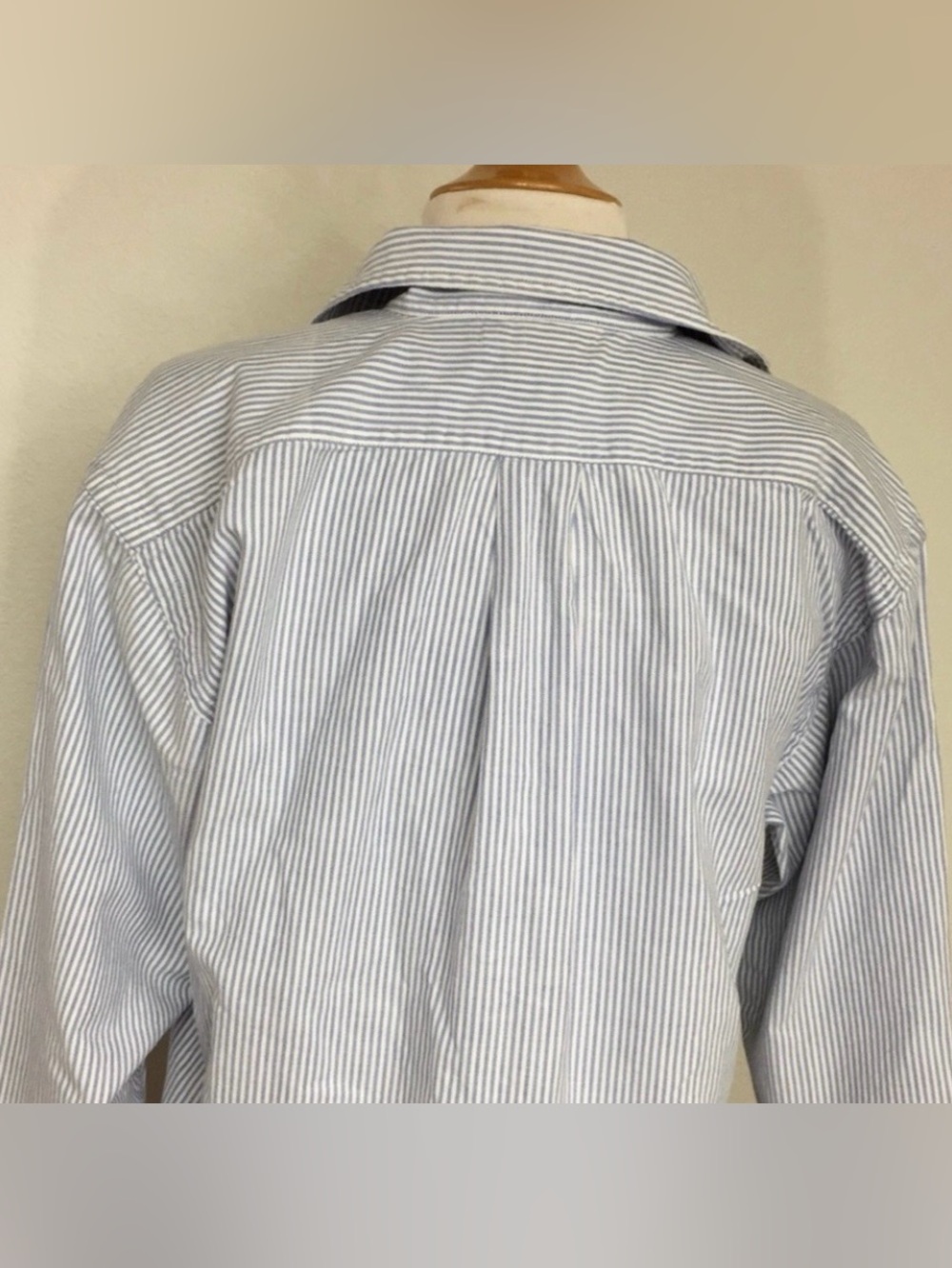 Vintage Charter Club Womens Blue White Stripe Cotton Button Shirt Size 8 Coastal - Picture 8 of 16